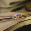 Bluebell Montana Sapphire Ombre Ring with Golden Leaves