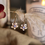 Forget Me Not Dangle Tanzanite Earrings