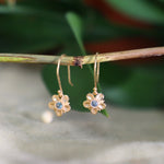 Forget Me Not Dangle Montana Sapphire Earrings