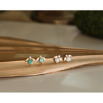 Laurel White Opal Stud Earrings Ready to Ship