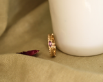 Wheat Marquise Shape Ruby Ring