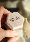 Ombre Montana Sapphire Trio Stud Earrings