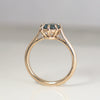 Mina Solitaire Ring with Blue Montana Sapphire and Diamond in Gold