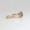 Mina Solitaire Ring with Blue Montana Sapphire and Diamond in Gold