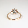 Mina Solitaire Ring with Blue Montana Sapphire and Diamond in Gold