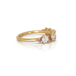 Moonrose Australian Opal and Pink Sapphire Ring