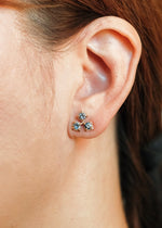 Ombre Montana Sapphire Trio Stud Earrings