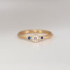 Marigold Pods Three stone Diamond and Blue sapphire band Size 5-7