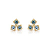 Ombre Montana Sapphire Trio Stud Earrings