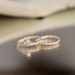 2mm Rope Twisted Gold Ring