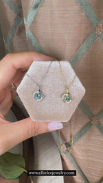 Laurel Montana Sapphire and Diamond Pendant Yellow gold